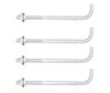 16 Foot Round Straight Steel Light Pole, 4 Inch Diameter, 11 Gauge (16S04RS125) - Anchor Bolts