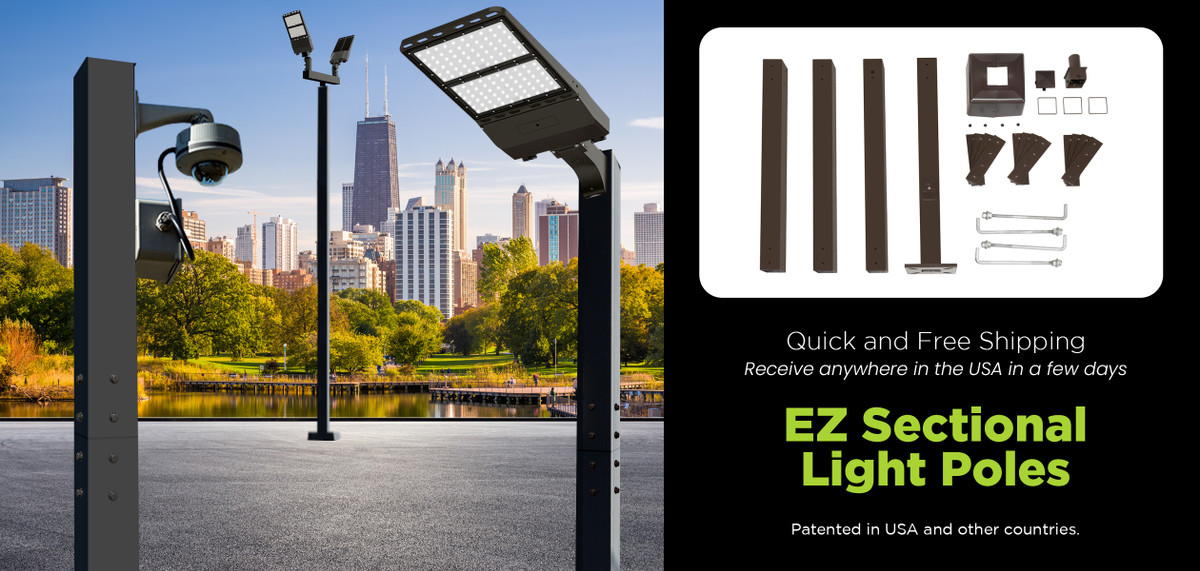 EZ Sectional Light Poles vs Conventional One-Piece Light Poles