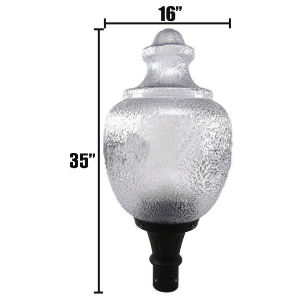 Decorative Direct Burial LED Pole Kit with Standard Acorn Decorative