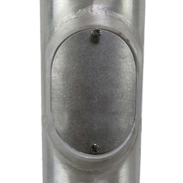 Aluminum Street Light Pole 25 ft 6 in with 8 Foot Davit Arm - .188