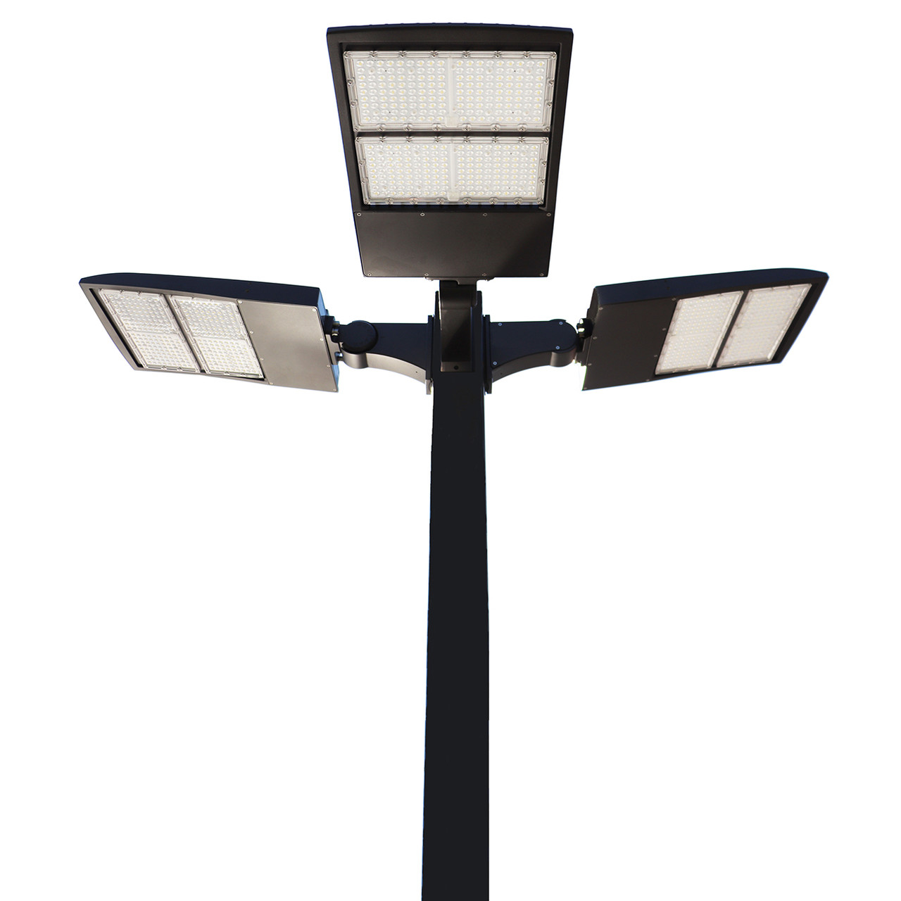 1530 Ft Height Options Pole Kit with Three 200 Watt LED Lights Fixed