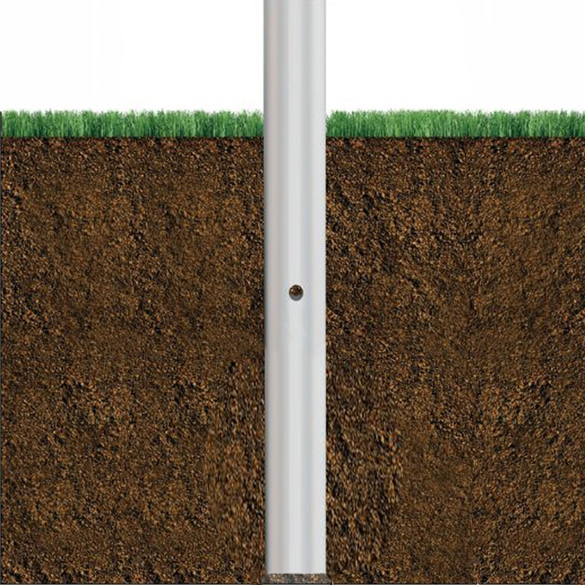 14 Foot 5 Inch Round Tapered Direct Burial Aluminum Light Pole