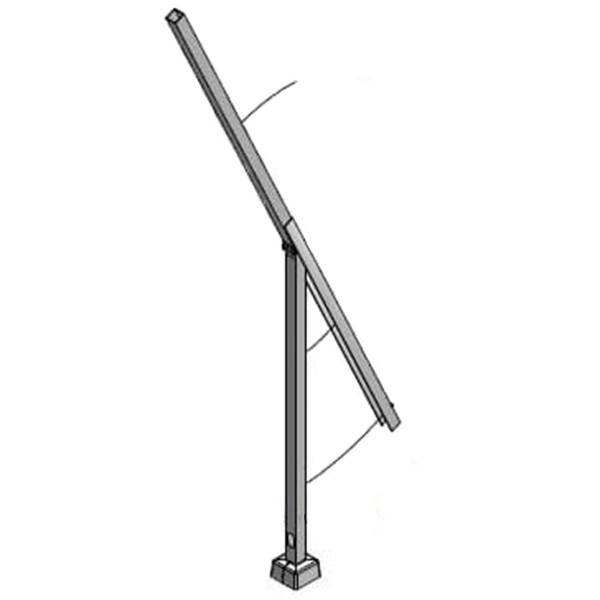 Hinged Square Steel Light Pole 20 Ft 4 In 7 Gauge Steel Hinged Light