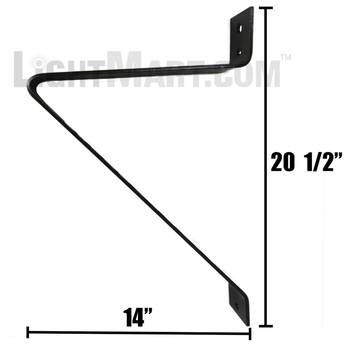 SIDE ANGLE WALL MOUNT BRACKET BRONZE visual data 4