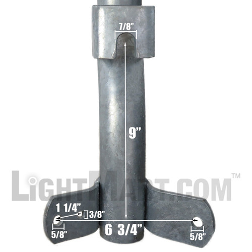 Triple Flood Light Bracket For Wood Poles