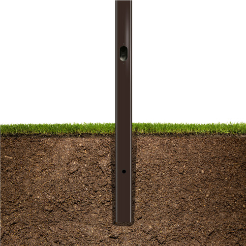 Aluminum Square Pole 35A6SS250DB Buried View