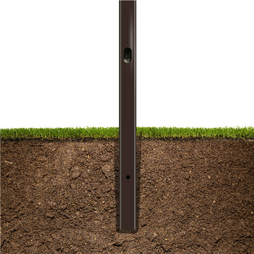 Aluminum Square Pole 08A4SS125DB Dark Bronze Buried View