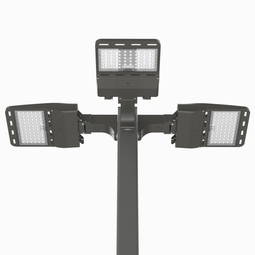 LED Pole Kit with Three PK0813 Watt LED Lights, 10-30 Foot Pole Height Options - Thumbnail