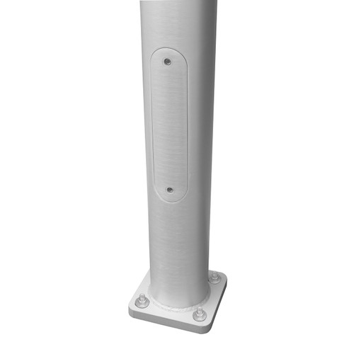 20 Foot Round Tapered Anchor Based Aluminum Light Pole (20A07RTAB) - Base and Closed Hand Hole