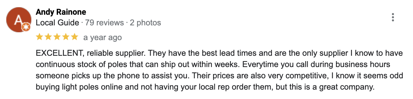 Reviews about great price and quality