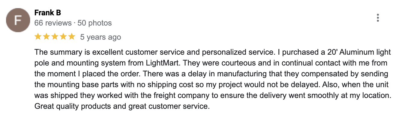 Reviews about great price and quality