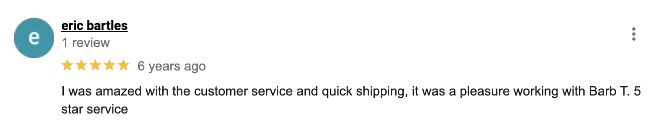 Reviews Referring to how fast LightMart Delivers