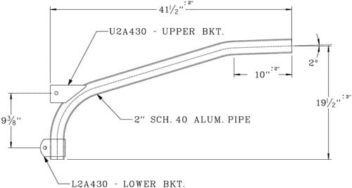 Cantilever Bracket WPB1015 Dimensional Drawing