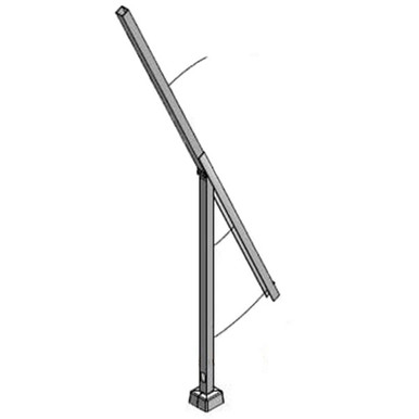 Hinged Square Steel Light Pole 25 Ft 4 In 7 Gauge | LightMart.com