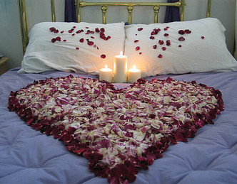 Romantic Rose Petal Heart