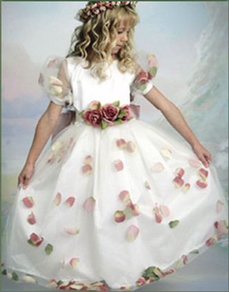 Flower Girl Dress with Petals