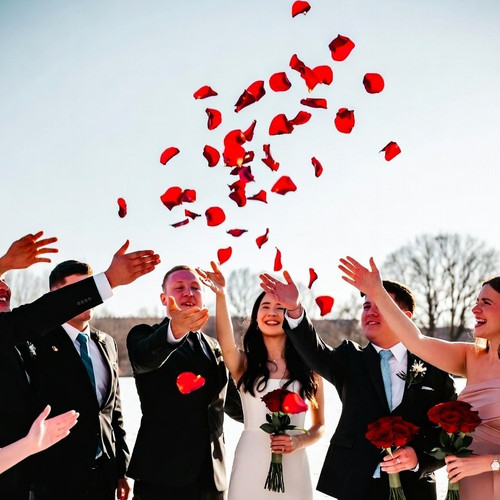 Blossoming in the Frost: Magical Winter Weddings with Rose Petals