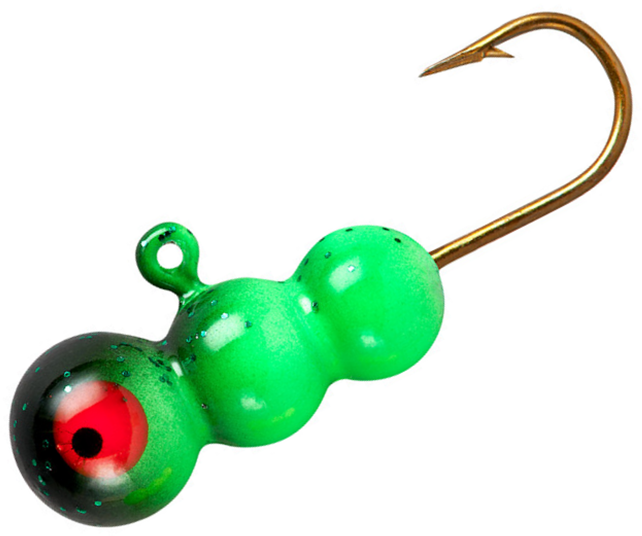 Lindy Ice Worm Fishing Lure Black Chartreuse Green #8 LIW836