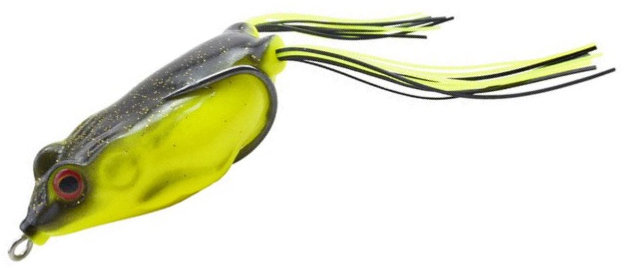 Xinghua Soft Weedless Frog 7/16oz: Brown Chartreuse Frog - Vimage Outdoors