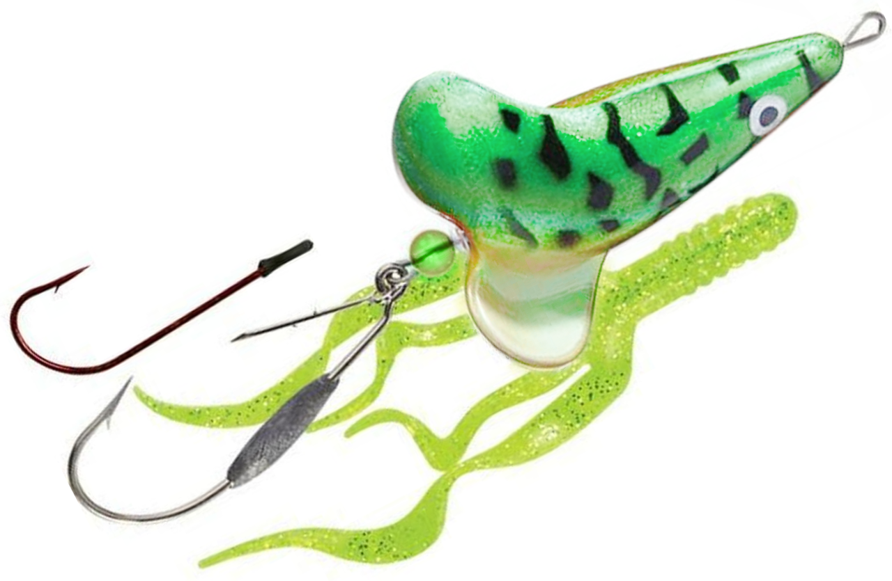 Mister Twister Rattling Top Prop 1/2oz: Green Crawfish