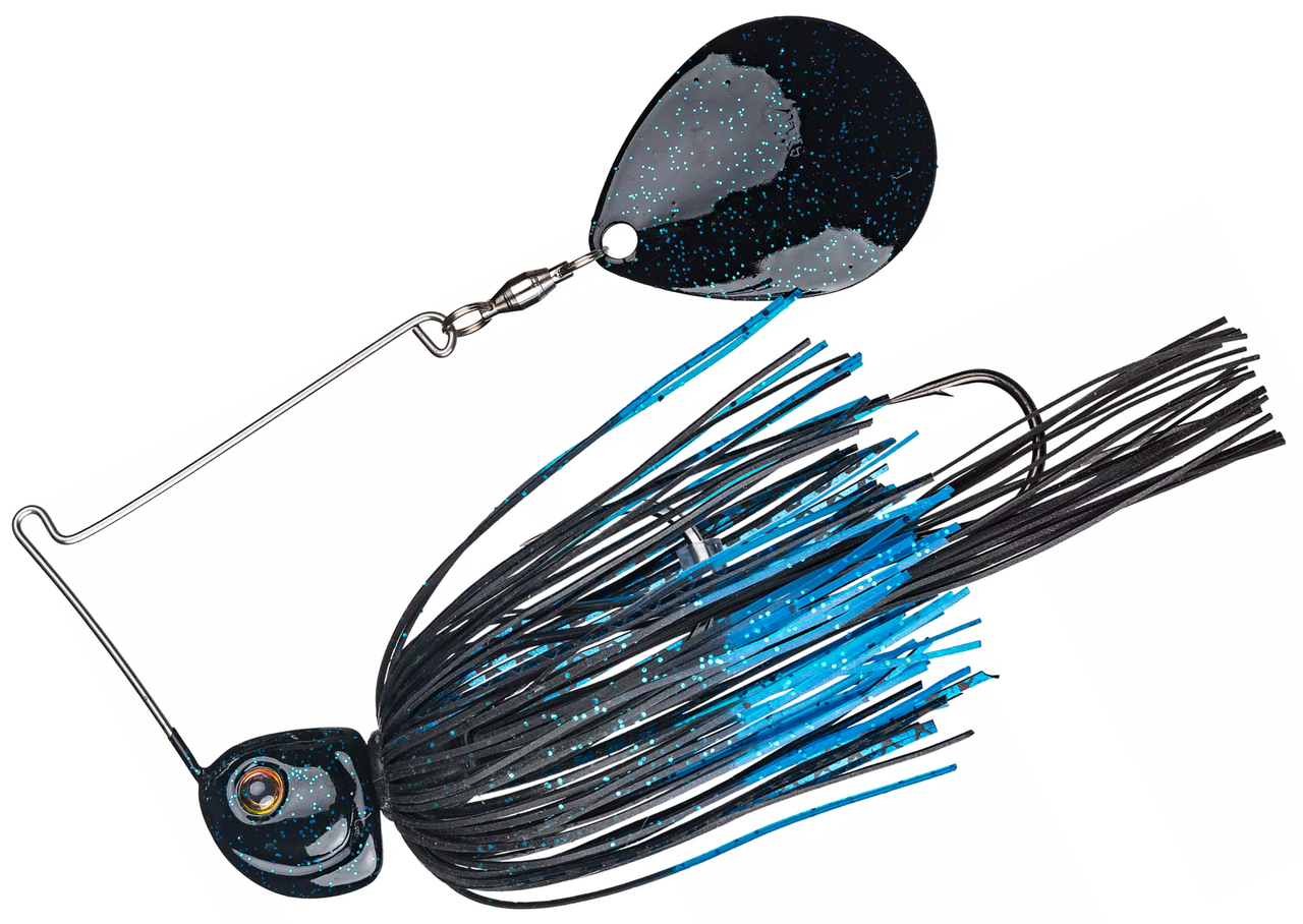 Strike King Banshee Night Spinnerbait, Black/Blue