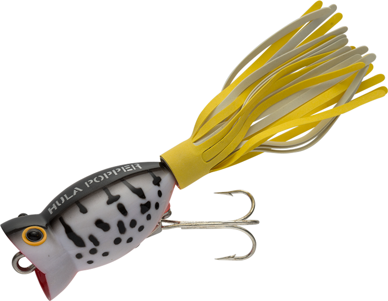 Arbogast Hula Popper G770: Coachdog Orange Belly w/ White & Yellow