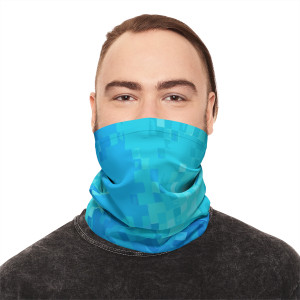 Vimage Outdoors Lightweight Summer Neck Gaiter: Bahama Blue Mega PIxels