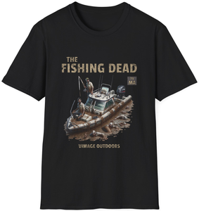 Vimage Outdoors Fishing T-Shirt: The Fishing Dead III Vimage Outdoors Fishing T-Shirt: The Fishing Dead III