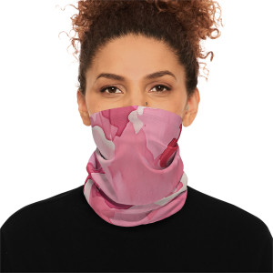 Vimage Outdoors Heavyweight Winter Neck Gaiter With Drawstring: Pink Camouflage