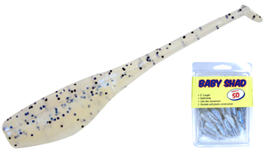 Baby Shad Swimmer 2.25" 50pk: Monkey Milk