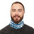 Vimage Outdoors Heavyweight Winter Neck Gaiter With Drawstring: Santa Fe in Blue and White
