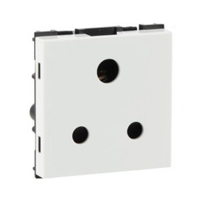 6 A 3 pin socket - White (Murano)
