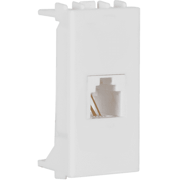 Twin Telephone socket (1 M) - White