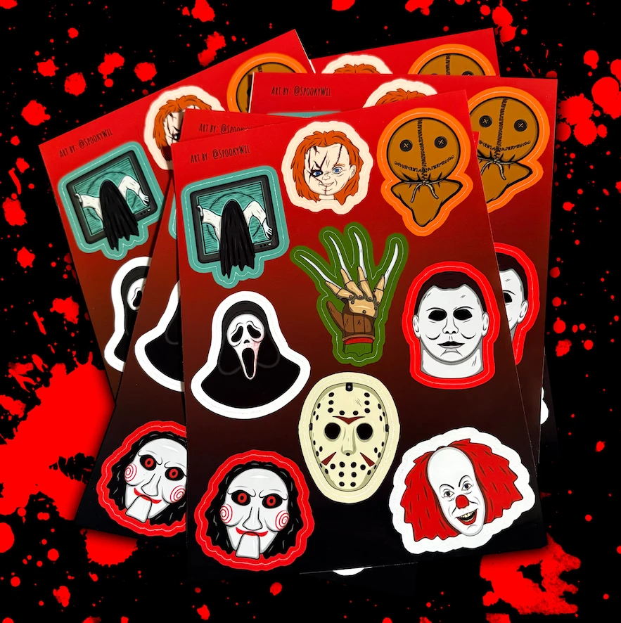 Horror Icons Sticker Sheet - October31st