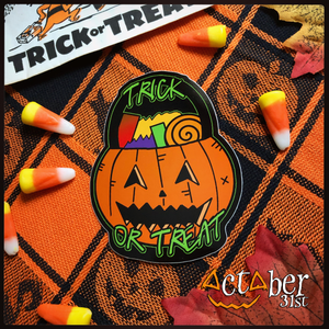 Trick or Treat Pumpkin Sticker Trick or Treat Pumpkin Sticker