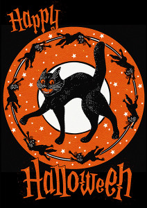 Happy Halloween Shrieking Cat Card Happy Halloween Shrieking Cat Card