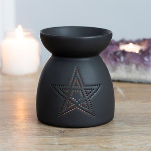Black Pentagram Ceramic Oil Burner Black Pentagram Ceramic Oil Burner