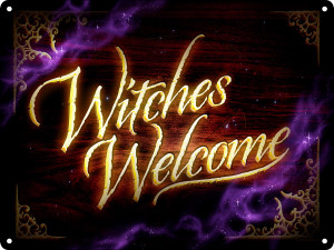 Witches Welcome Tin Sign Witches Welcome Tin Sign