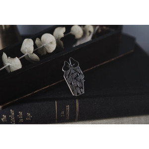 Skelly Hands Coffin Present Pin from Lively Ghosts Skelly Hands Coffin Present Pin from Lively Ghosts