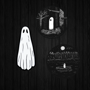 Set of Three Ghostly Stickers Set of Three Ghostly Stickers