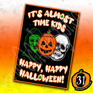 Happy Halloween Silver Shamrock A5 Print Happy Halloween Silver Shamrock A5 Print