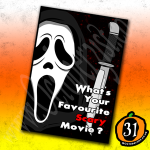 What's Your Favourite Scary Movie A5 Print What's Your Favourite Scary Movie A5 Print