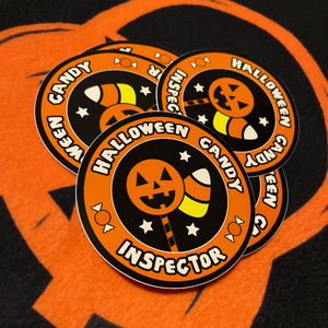 Halloween Candy Inspector Vinyl Sticker Halloween Candy Inspector Vinyl Sticker