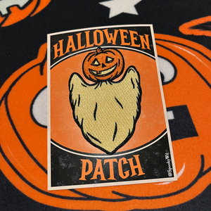 Pumpkin Ghost Vintage Style Halloween Patch Pumpkin Ghost Vintage Style Halloween Patch