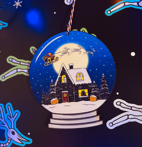 Creepmas Snow Globe Wooden Tree Decoration Creepmas Snow Globe Wooden Tree Decoration