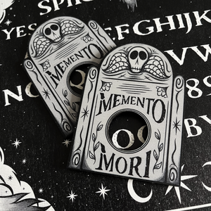 Memento Mori Gravestone Wooden Planchette Memento Mori Gravestone Wooden Planchette
