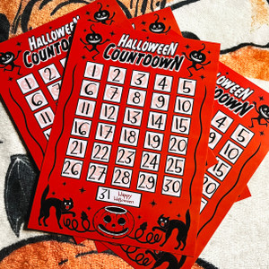 Vintage Halloween Inspired Countdown A5 Print Vintage Halloween Inspired Countdown A5 Print