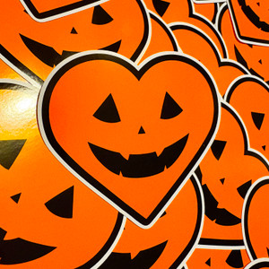 Large Valloween Heart Vinyl Sticker Large Valloween Heart Vinyl Sticker