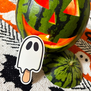 Ghost Ice Lolly Summerween Sticker Ghost Ice Lolly Summerween Sticker
