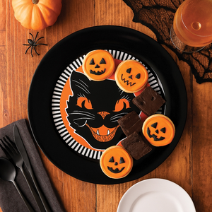 Vintage Halloween Black Cat Plate From Beistle Vintage Halloween Black Cat Plate From Beistle